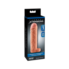 Pipedream X-TENSION Perfect 1 - heregyűrűs péniszköpeny (17,7cm) - natúr péniszköpeny