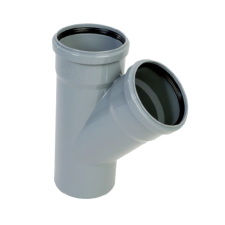 PIPELIFE KAEA PVC lefolyóág 45°, 110/110mm hűtés, fűtés szerelvény