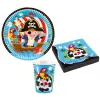  Pirate, Kalóz party szett 36 db-os 23 cm-es tányérral