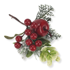  Piros almás bogyós pick 150/dob dekorációs kellék