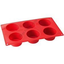 Piros Dr. Oetker 6 adagos szilikon muffin sütőforma edény