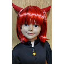  PIROS-FEKETE ördögszarvas rövid kleopátra buli paróka GYEREKEKNEK jelmez