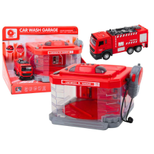  piros garázs és tűzoltó autómosó  interaktív játék gyerekeknek18747 autópálya és játékautó