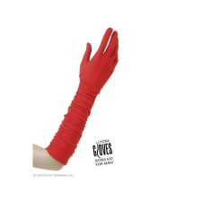 Piros hosszú kesztyű, 37 cm jelmez
