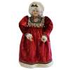  Piros karácsonyi dekoráció, Mikulás asszony 64 cm