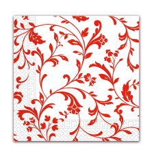  Piros mintás Arabesque Red szalvéta 20 db-os 33x33 cm FSC party kellék