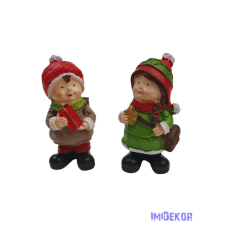  Piros sapkás téli gyerekek dekorációs kellék