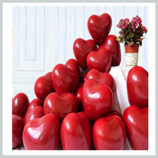  Piros szív alakú lufi szett 10 db 39129094-20 party kellék