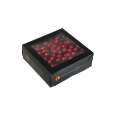 Piros üveg karácsonyi gömbök 2cm 144db karácsonyfadísz