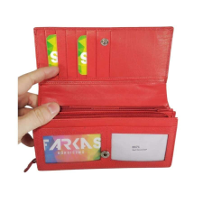 Piros valódi bőr brifkó pincér pénztárca 8671 pénztárca
