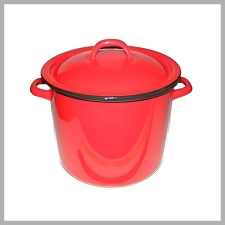  Piros zománcozott fazék fedővel – 6 liter PFA6L edény