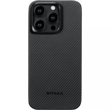 Pitaka MagEZ Case 4 Black / Grey Twill 600D Apple iPhone 15 Pro Max készülékhez - MagSafe rögzítéssel tok és táska