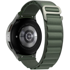 Pixato Samsung Galaxy Watch 4 / 5 / 5 Pro / 6 (40 / 44 / 45mm) / Watch 4 Classic / 6 Classic (42 / 43 / 46mm), textíl pótszíj, nylon, állítható, hullámos kialakítású akasztórész, TP Nylon Pro, sötétzöld okosóra kellék