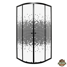 Pixel Black 80 íves zuhanykabin zuhanytálca nélkül kád, zuhanykabin