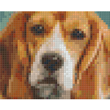 Pixel szett 1 normál alaplappal, színekkel, kutya, basset hound (801301) kreatív és készségfejlesztő