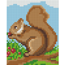  Pixel szett 1 normál alaplappal, színekkel, mókus (801350) kreatív és készségfejlesztő