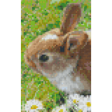 Pixel szett 2 normál alaplappal, színekkel, nyuszi (802098) kreatív és készségfejlesztő