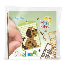 Pixelhobby 23107 Kulcstartó szett (színes kulcstartó alaplap + 3 szín) Kutyus kreatív és készségfejlesztő