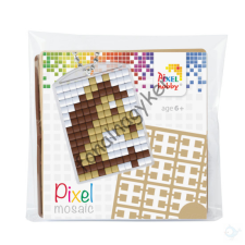 Pixelhobby Pixel Kulcstartó szett (kulcstartó alaplap + 3 szín) - Ló kreatív és készségfejlesztő