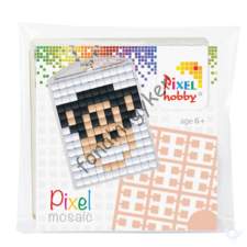 Pixelhobby Pixel Kulcstartó szett (kulcstartó alaplap + 3 szín) - Majom kreatív és készségfejlesztő