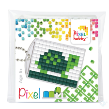 Pixelhobby Pixel Kulcstartó szett (kulcstartó alaplap + 3 szín) - Teknős kulcstartó