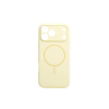  PJ Spring iPhone 17 Pro Max szilikon tok - MagSafe kompatibilis - Világossárga