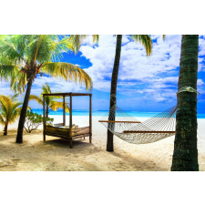  Plaja76 matrica tapéta pálmafákkal és függőággyal, 250 x 150 cm tapéta, díszléc és más dekoráció