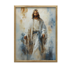 PLAKÁT FALRA ARANY ALUMÍNIUM KERETBEN, KÉK FÉNY 30x40 CM grafika, keretezett kép