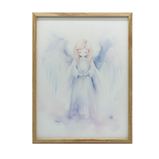 PLAKÁT FALRA ARANY KERETBEN ANGEL JOY 40x50 CM MATTE grafika, keretezett kép