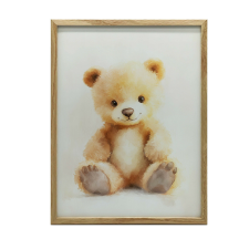 PLAKÁT FALRA ARANY KERETBEN, NAGY TEDDY MACI 70x100 CM grafika, keretezett kép