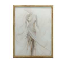  PLAKÁT FALRA ARANY KERETBEN NŐI FORMA PUHASÁGA 40x50 grafika, keretezett kép