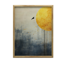 PLAKÁT FALRA FEHÉR FA KERETBEN A RAV ABSZTRAKT VILÁGA 30x40cm grafika, keretezett kép