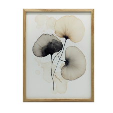 PLAKÁT FALRA KERETBEN BOHO POETRY GINKGO HÁROM LEVÉS 70x100 CM grafika, keretezett kép