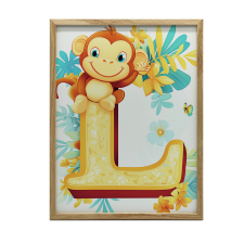 PLAKÁT FALRA KERETBEN MONKEY JOYFUL L NAPPALIBA 70x100 CM grafika, keretezett kép