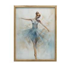 PLAKÁT KERET FALI BALLERINA ÉTERIKUS TÁNC HÁLÓSZOBÁHOZ 50x70 CM grafika, keretezett kép