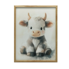 PLAKÁT KERETFALHOZ ALOOK COW MATT 70x100 CM grafika, keretezett kép