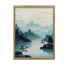  PLAKÁT KERETFALHOZ BELSŐ BÉKE NAGY NAPPALI 70x100 CM grafika, keretezett kép