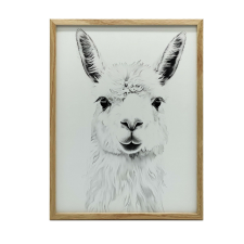  PLAKÁT KERETFALHOZ FINOM LAMA FA VILÁGOS TÖLGY 50x70 CM grafika, keretezett kép