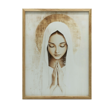  PLAKÁT KERETFALHOZ MÁRIA IMÁJA CSEND NAGY NAPPALI 50x70 CM grafika, keretezett kép