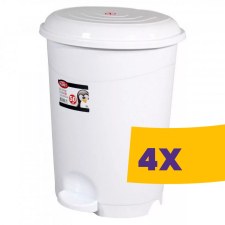Planet Pedálos szemetes, műanyag, fehér, kivehető vödörrel 22L (Karton - 4 db) szemetes