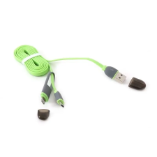 Platinet USB-A to microUSB/Lightning 2in1 Cable Green PUC2PG kábel és adapter