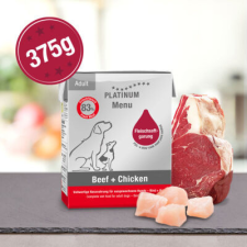 Platinum Menu marha-csirke 375g kutyaeledel