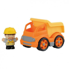 Playgo Toys Playgo 9410 Műanyag dömper építőmunkás figurával - sárga autópálya és játékautó