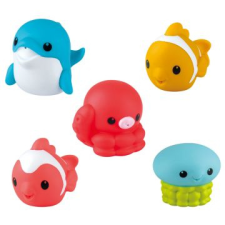 Playgo : vizet spriccelő puha tengeri állatkák - 5 db-os, többféle fürdőszobai játék