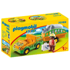Playmobil : 1.2.3 Állatkerti autó orrszarvúval - Playmobil playmobil