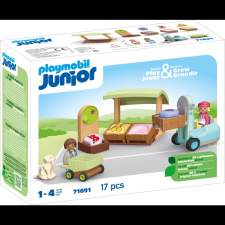 Playmobil 71691 Junior - Bio Marktstand zöldségárus és Targonca Építőjáték (GXP-932836) játékfigura