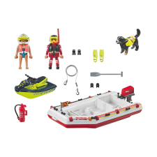 Playmobil Action Heroes Tűzoltócsónak aqua scooterrel (71464) (Playmobil71464) játékfigura