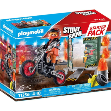 Playmobil Starter Pack - Kaszkadőr motorral és tüzeskarikával (71256) (Playmobil71256) játékfigura