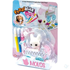 Playmonster Fuzzikins egérke babakocsival kreatív és készségfejlesztő