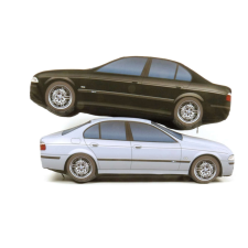 Plüss BMW M5 (E39) fehér plüssfigura